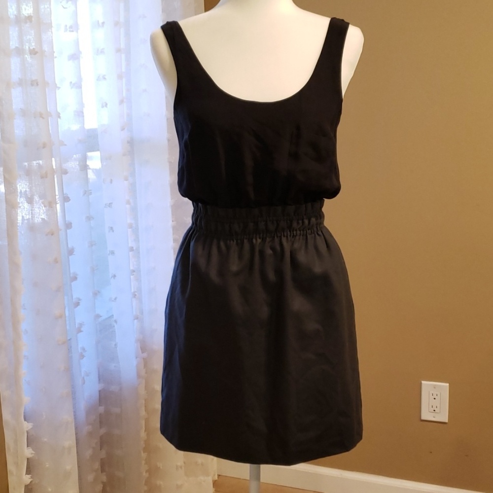 J. Crew Black Sleeveless Scoop Neck Dress